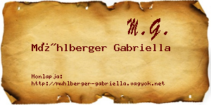 Mühlberger Gabriella névjegykártya