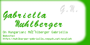 gabriella muhlberger business card